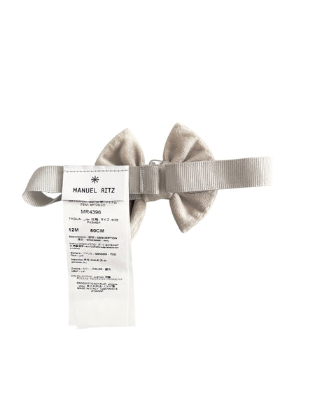 Papillon in velluto perla per neonato Manuel Ritz MR4396 PERLA 