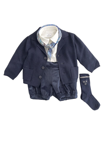 Completo in velluto blu per neonato Manuel Ritz MR4475 BLU 