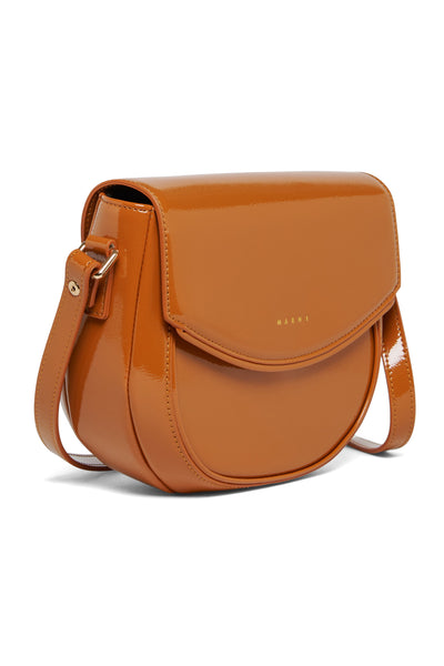 Borsa a tracolla Smile cuoio con logo per bambina Marni M01476 0M704 