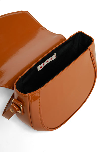 Borsa a tracolla Smile cuoio con logo per bambina Marni M01476 0M704 