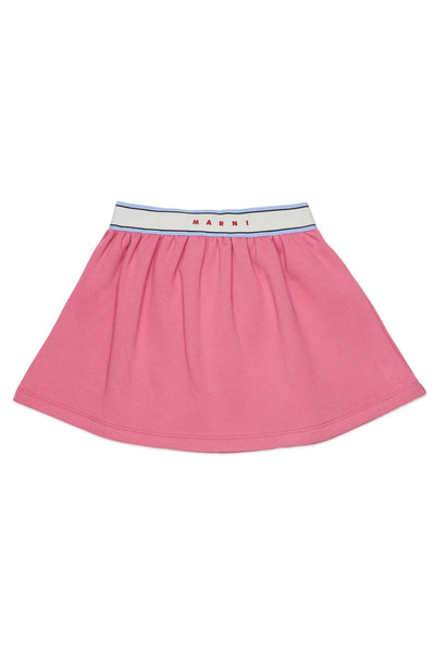 Gonna rosa in felpa con logo per bambina Marni M01855 0M352 