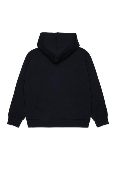 Felpa nera con logo per bambini Marni M01886 0M900 