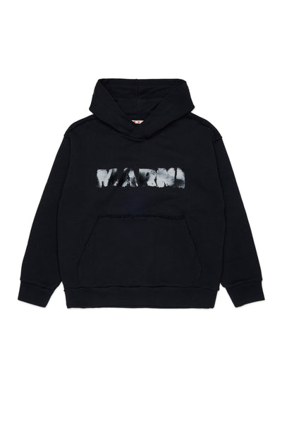 Felpa nera con logo per bambini Marni M01886 0M900 