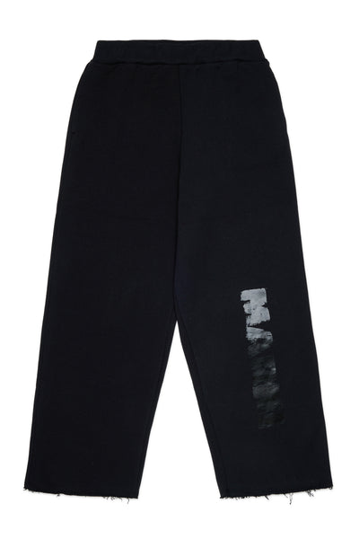 Pantalone nero in felpa con logo per bambini Marni M01917 0M900 