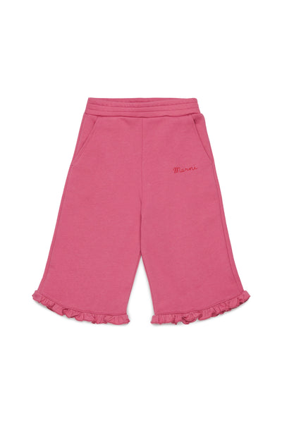 Pantalone in felpa rosa con logo per neonata Marni M01922 0M352 
