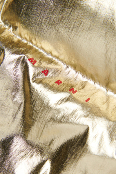 Piumino oro con logo per bambina Marni M01928 0M224 
