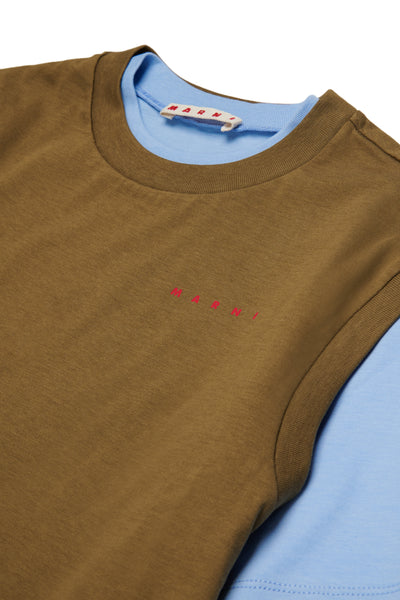 T-shirt multicolor con logo per bambino Marni M01953 0M721 