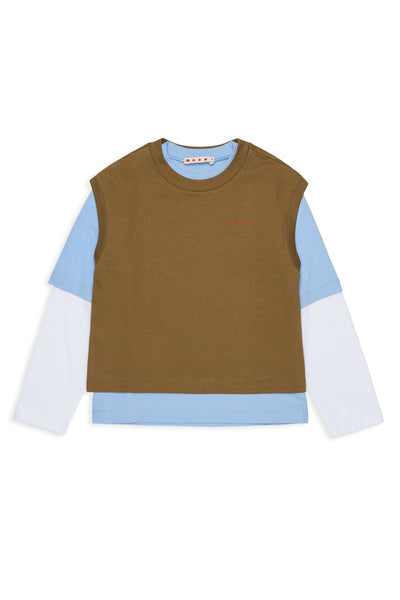 T-shirt multicolor con logo per bambino Marni M01953 0M721 