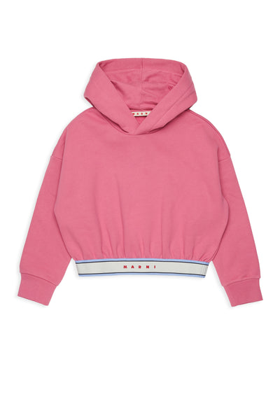 Felpa rosa con logo per bambina Marni M01969 0M352 