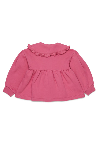 Felpa aperta rosa con logo per neonata Marni M01989 0M352 