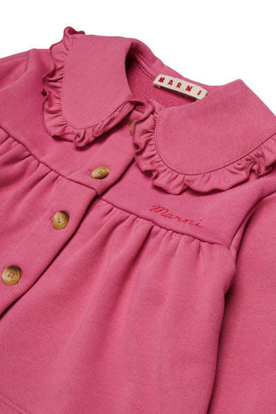 Felpa aperta rosa con logo per neonata Marni M01989 0M352 