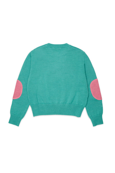 Maglia verde con logo per bambina Marni M02017 0M545 