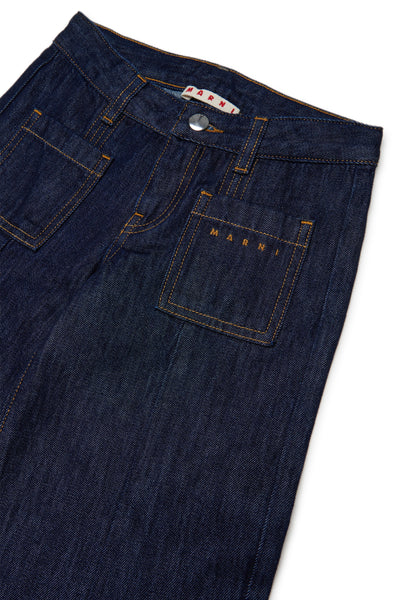 Jeans a zampa in denim blu per bambina Marni M02024 0M01 
