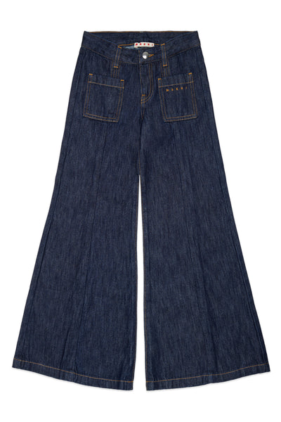 Jeans a zampa in denim blu per bambina Marni M02024 0M01 