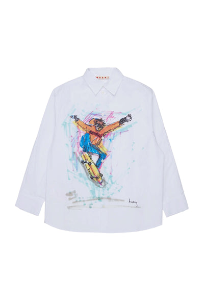 Camicia con stampa multicolor per bambini Marni M02025 0M863 