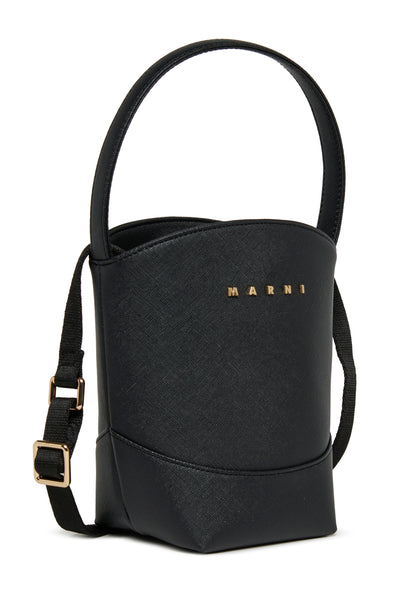 Borsa a tracolla nera con logo per bambina Marni M02031 0M900 