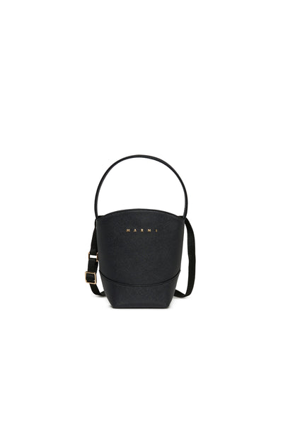 Borsa a tracolla nera con logo per bambina Marni M02031 0M900 