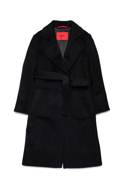 Cappotto lungo nero per bambina MAX&Co. MX0001 MX900 