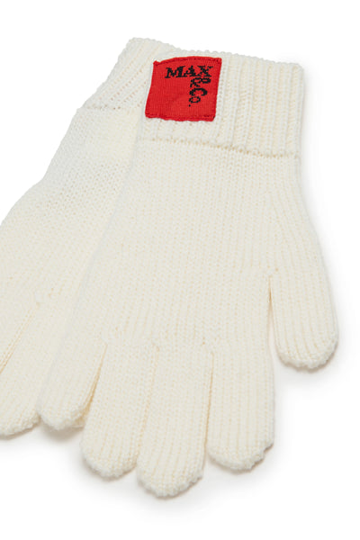 Guanti panna con logo per bambina MAX&Co. MX0243 MX102 
