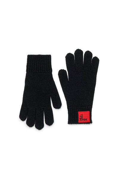 Guanti neri con logo per bambina MAX&Co. MX0243 MX900 
