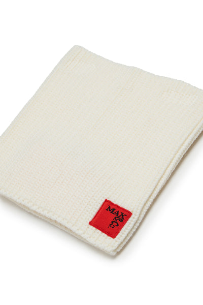 Sciarpa in maglia panna con logo per bambina MAX&Co. MX0244 MX102 