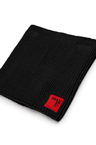 Sciarpa in maglia nera con logo per bambina MAX&Co. MX0244 MX900 