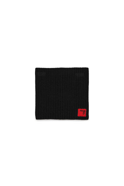 Sciarpa in maglia nera con logo per bambina MAX&Co. MX0244 MX900 