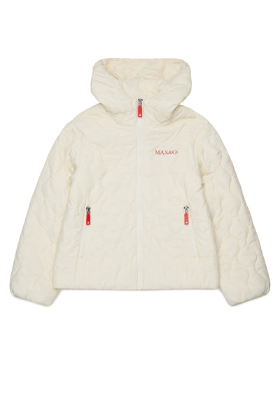 Giubbino panna trapuntato con logo per bambina MAX&Co. MX0365 MX104 