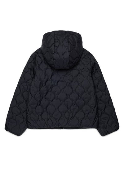 Giubbino nero trapuntato con logo per bambina MAX&Co. MX0365 MX900 