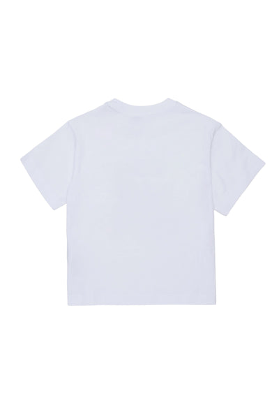 T-shirt bianca con logo per bambina MAX&Co. MX0390 MX100 