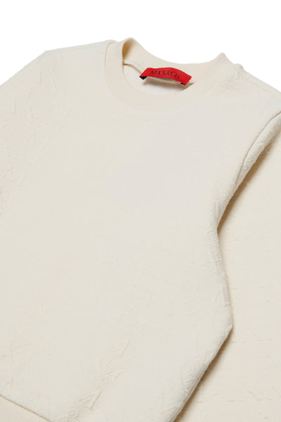 Felpa panna con logo in rilievo per bambina MAX&Co. MX0408 MX101 