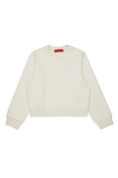 Felpa panna con logo in rilievo per bambina MAX&Co. MX0408 MX101 