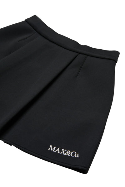 Gonna nera in neoprene con logo per bambina MAX&Co. MX0428 MX900 