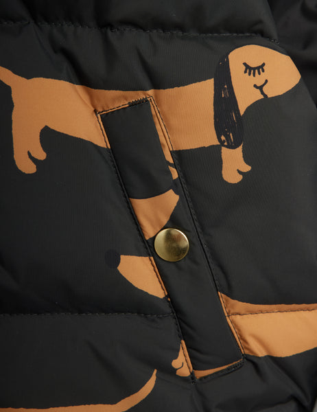 Piumino nero con stampa all over per neonati e bambini Mini Rodini 1100038499 BLACK 