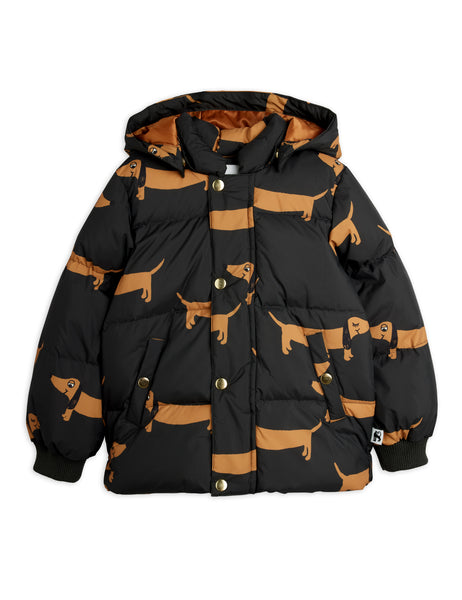 Piumino nero con stampa all over per neonati e bambini Mini Rodini 1100038499 BLACK 