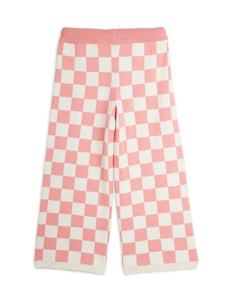 Pantalone a scacchi rosa e bianchi per neonata e bambina Mini Rodini 2573015028 PINK 