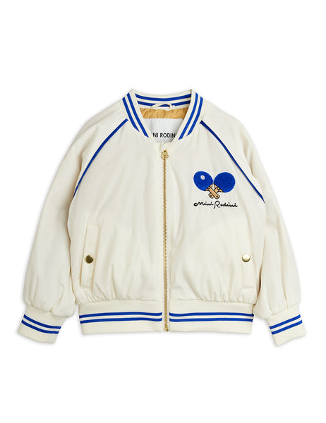 Giubbino bianco con ricami per neonati e bambini Mini Rodini 2661010010 WHITE 