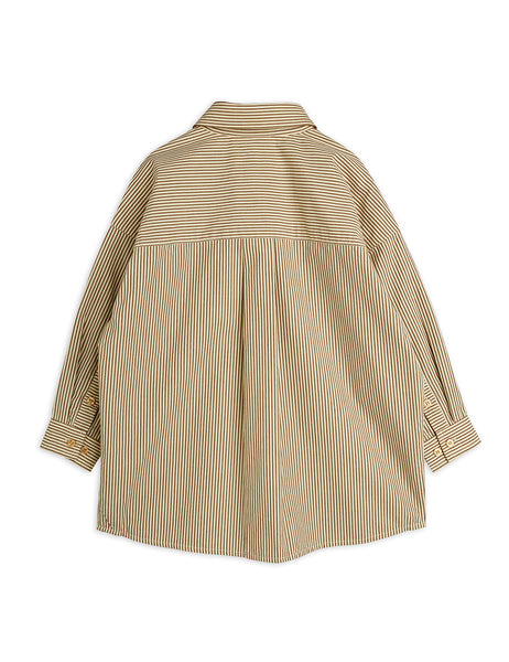 Camicia a righe marrone per neonato e bambino Mini Rodini 2662010216 BROWN 