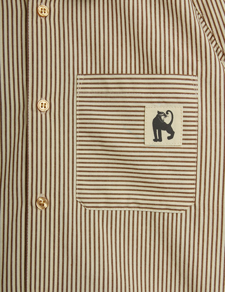 Camicia a righe marrone per neonato e bambino Mini Rodini 2662010216 BROWN 