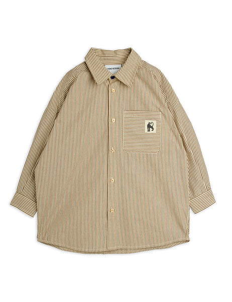 Camicia a righe marrone per neonato e bambino Mini Rodini 2662010216 BROWN 