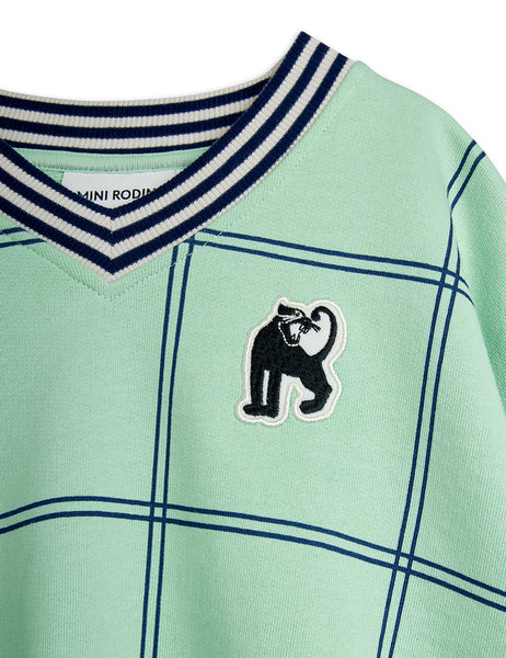Felpa verde a quadri per neonato e bambino Mini Rodini 2662011675 GREEN 