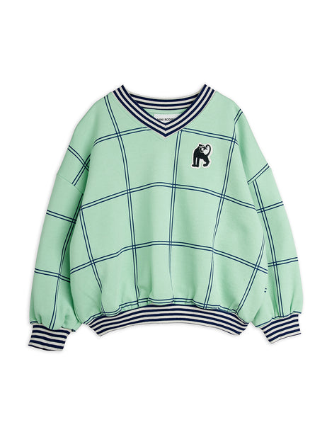 Felpa verde a quadri per neonato e bambino Mini Rodini 2662011675 GREEN 