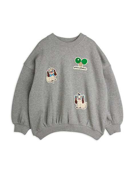 Felpa grigia con patch per neonati  e bambini Mini Rodini 2662012794 GREY 