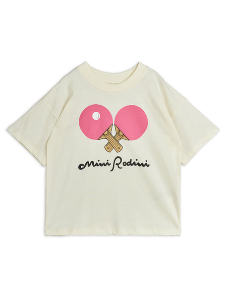 T-shirt panna con stampa per neonata e bambina Mini Rodini 2662013210 WHITE 