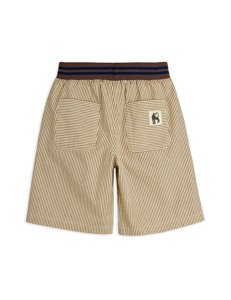 Shorts a righe marroni per neonato e bambino Mini Rodini 2663010216 BROWN 