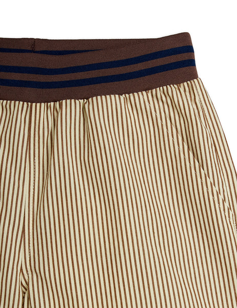 Shorts a righe marroni per neonato e bambino Mini Rodini 2663010216 BROWN 