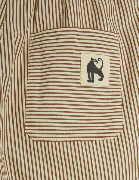 Shorts a righe marroni per neonato e bambino Mini Rodini 2663010216 BROWN 