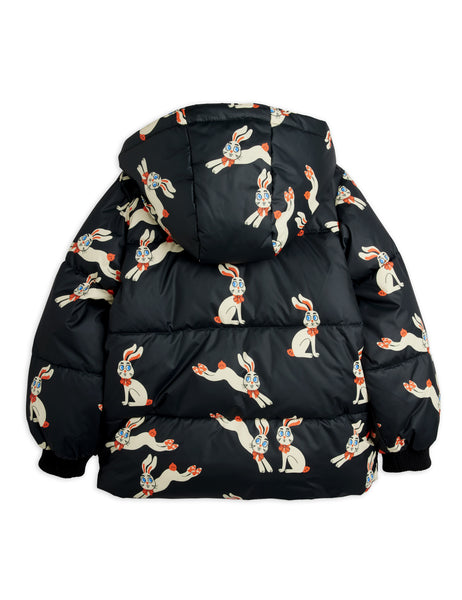 Piumino nero con stampa all over per neonata e bambina Mini Rodini 2671010199 BLACK 