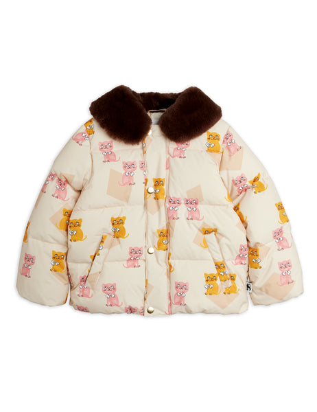 Piumino beige con stampa all over per neonati e bambini Mini Rodini 2671010400 MULTI 