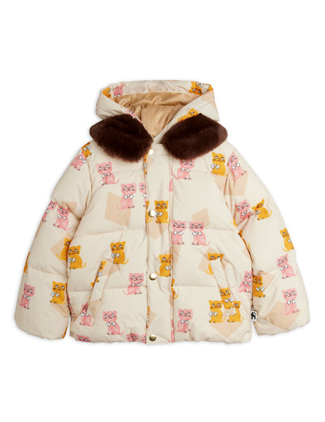 Piumino beige con stampa all over per neonati e bambini Mini Rodini 2671010400 MULTI 